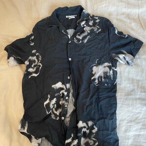 Zara linen short sleeve button down